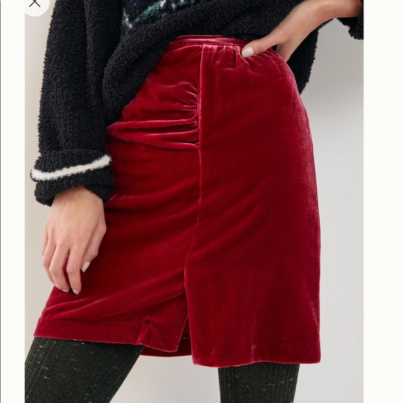 NWT Anthropology CONNIE VELVET MINI SKIRT sizes - Picture 4 of 6